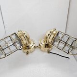 Nautical Ship Marine Solid Brass Passageway Bulkhead Light With Junction Box With Wire