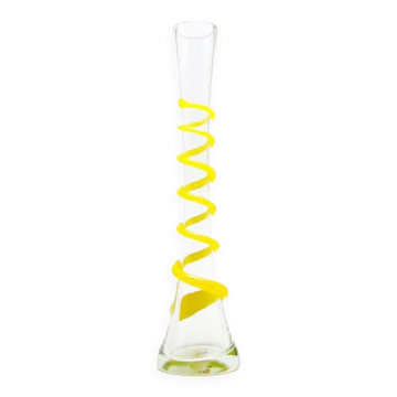 Vase postmoderne, en verre, Tchécoslovaquie, années 1970