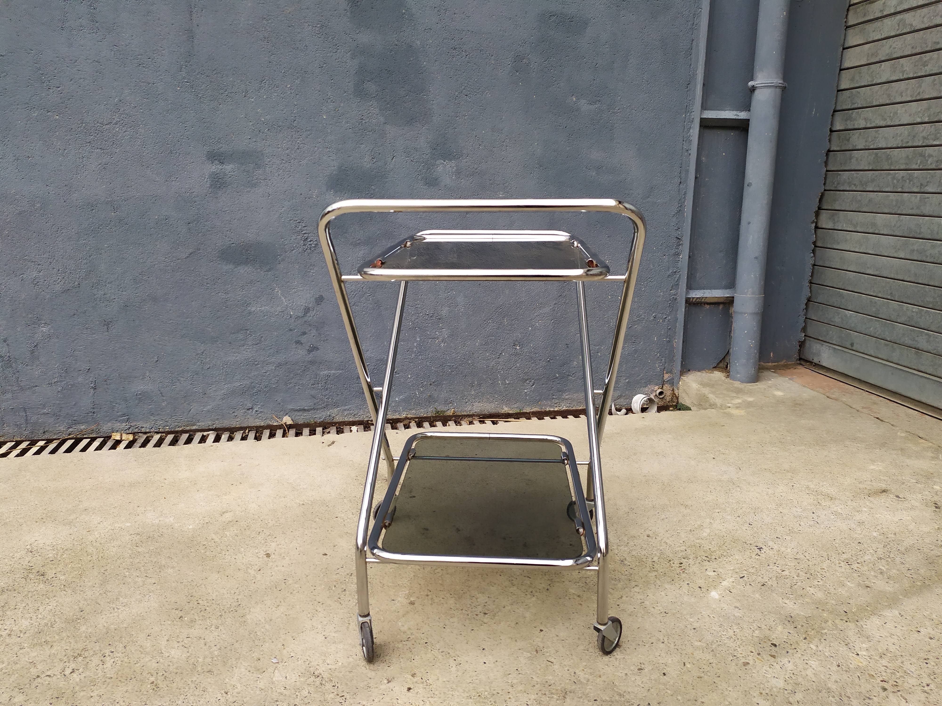 Vintage chrome bar cart