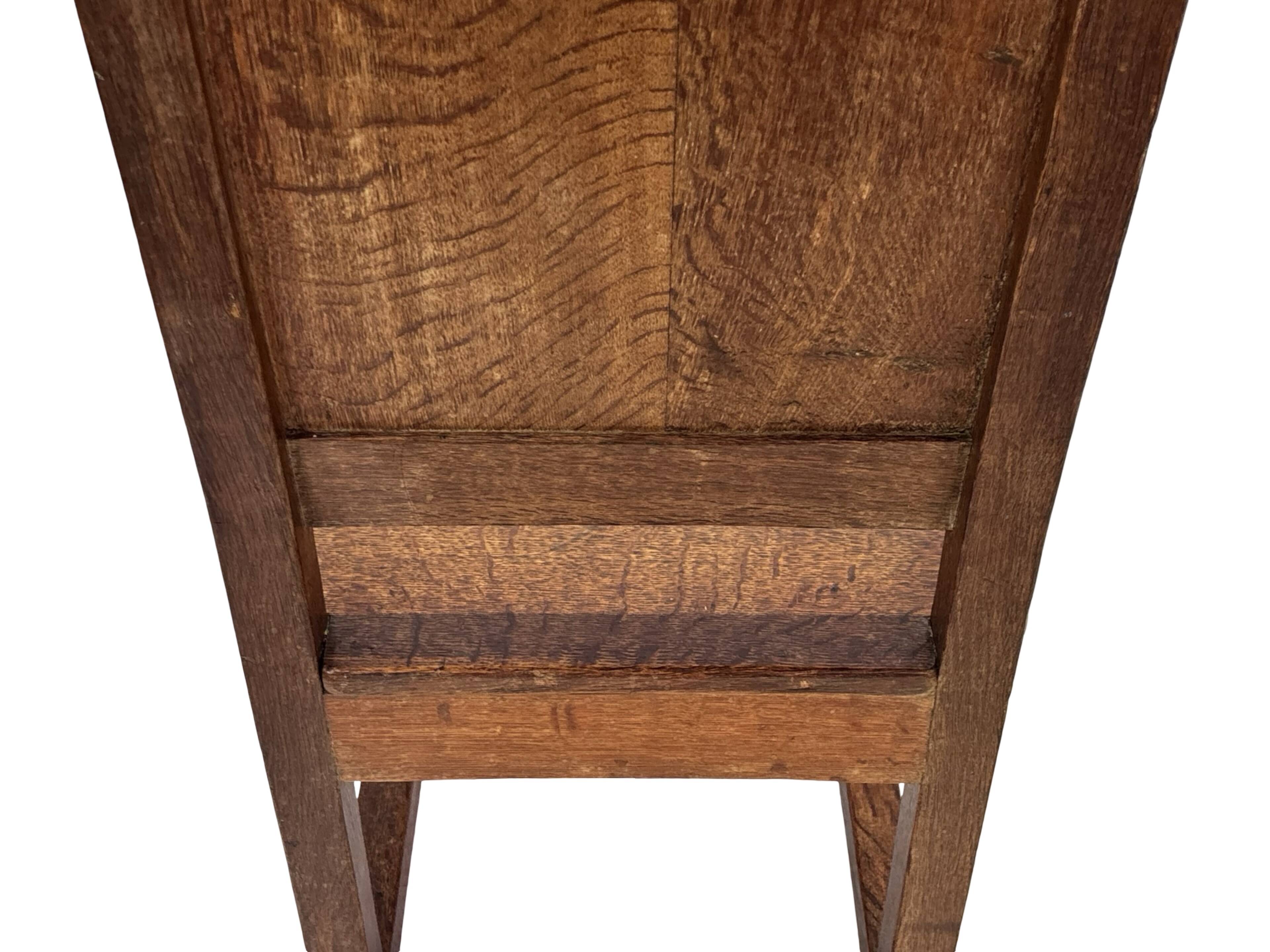 Art Deco High Back chair in oak minimalist design