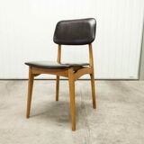 Scandinavian chair 1960 skai black