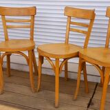Set of 4 authentic Baumann bistro chairs.