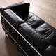 Cassina LC2 three seater sofa by Charlotte Perriand and Le Corbusier, 1980s