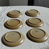Set of 6 stoneware plates Village France D24