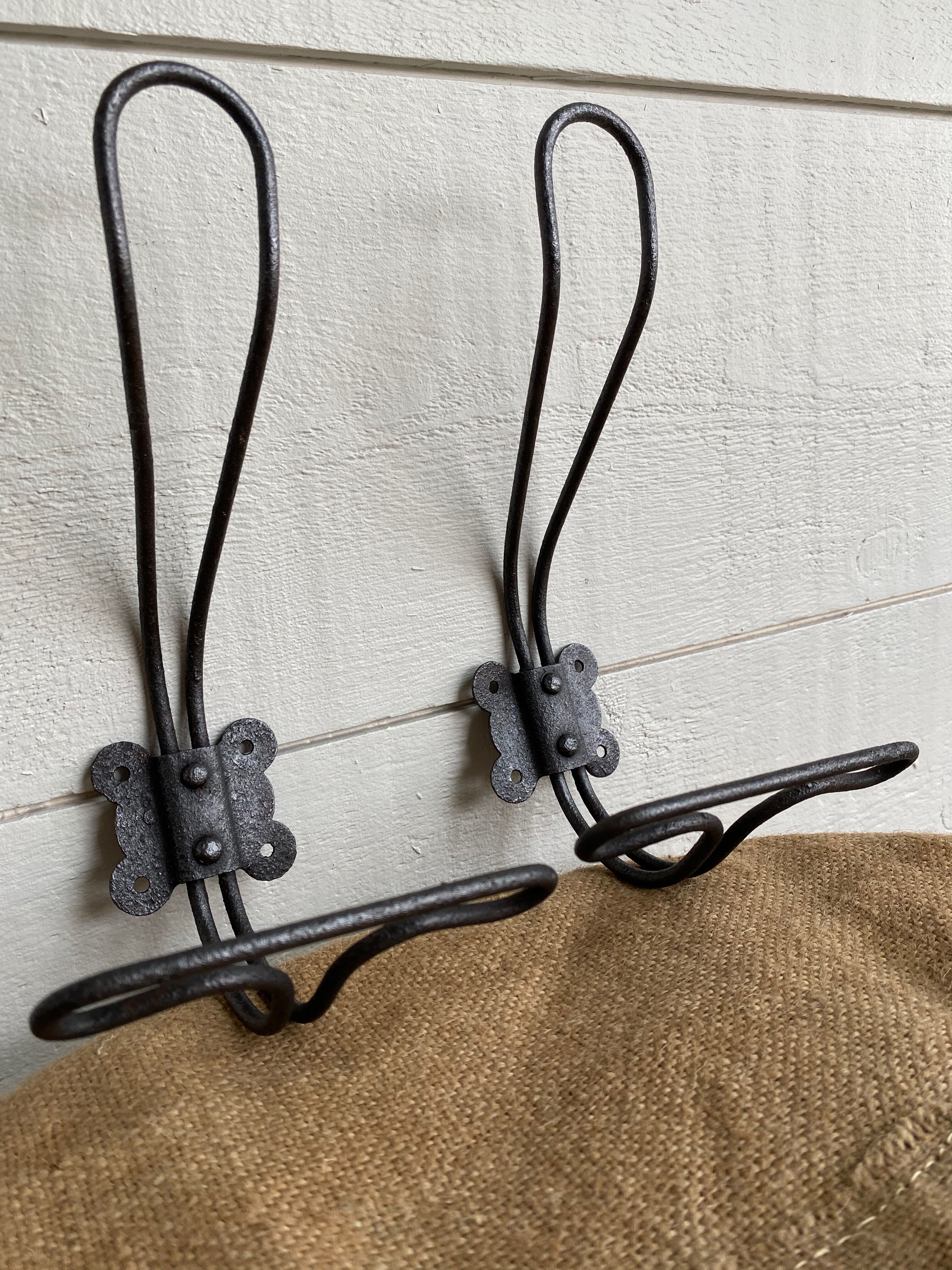 Pair of metal hooks