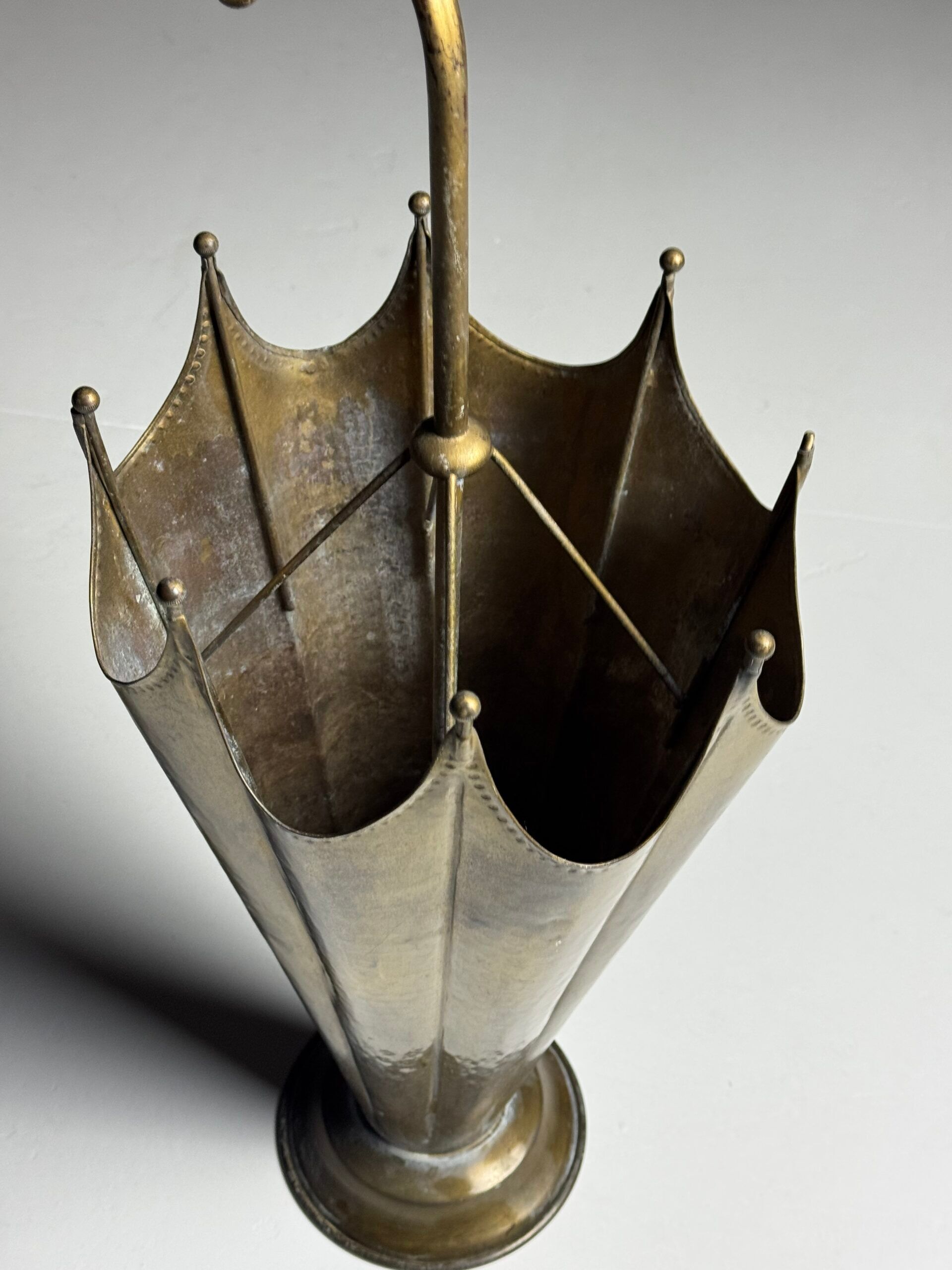 Vintage copper umbrella stand