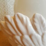 Vintage opaline globe bedside swan lamp