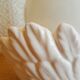 Vintage opaline globe bedside swan lamp