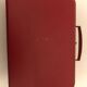 Vintage red card suitcase
