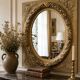 Large Louis XVI style mirror in gilded wood and composition – Early 20th century.