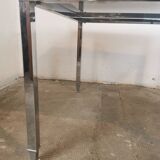 Chrome and glass coffee table 1970 Neoclassical style