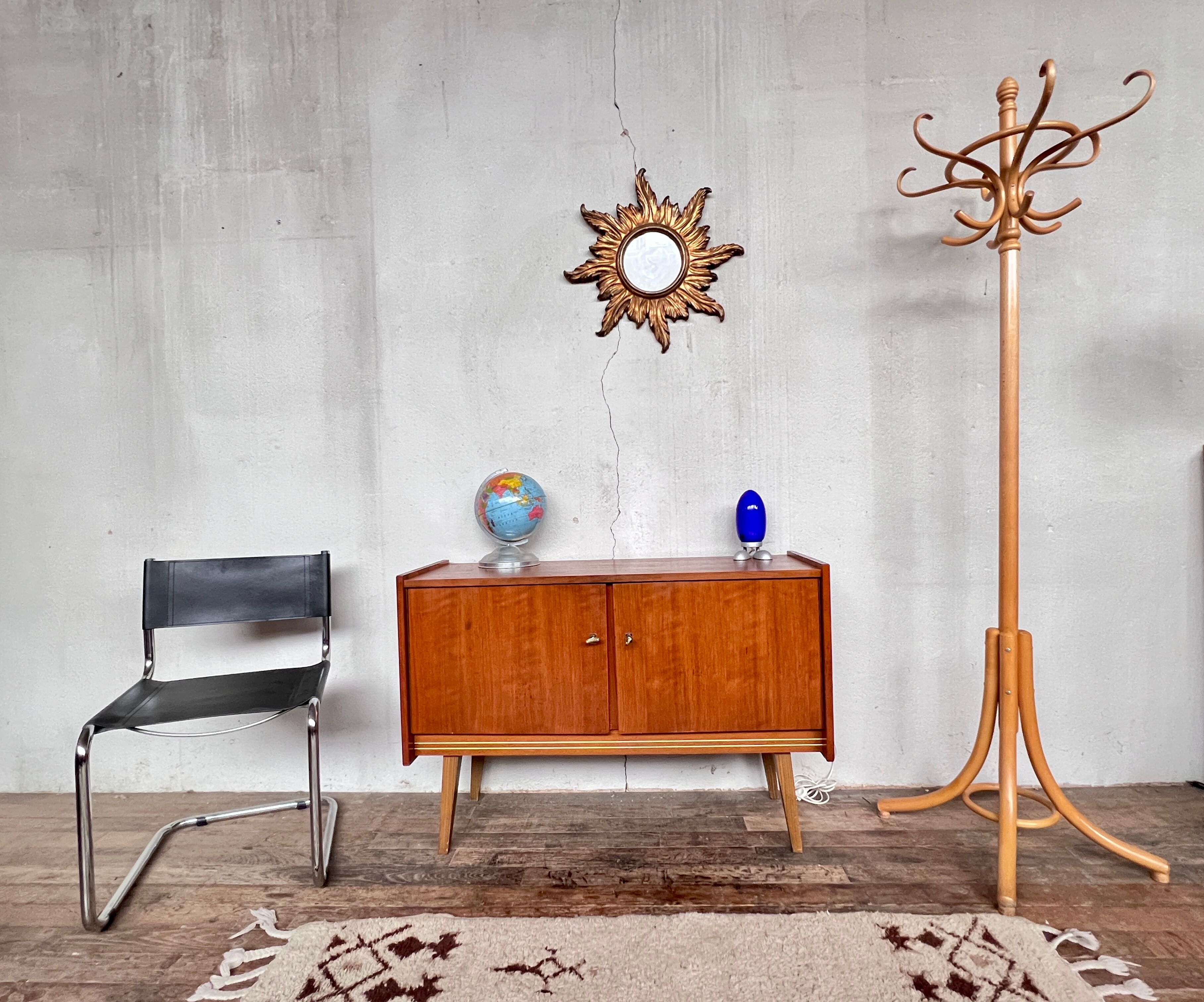 Vintage teak compass feet