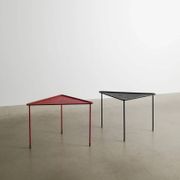 Pair of French Mid Century Triangle Tables by Mathieu Matégot, 1950s