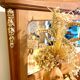 Raw wood sideboard and its mirror
