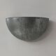 Vintage half-moon wall light in patinated steel, France, 1980