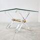 Brass and lucite coffee table, 1970s
