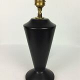 Vintage black ceramic lamp 1950