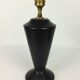 Vintage black ceramic lamp 1950
