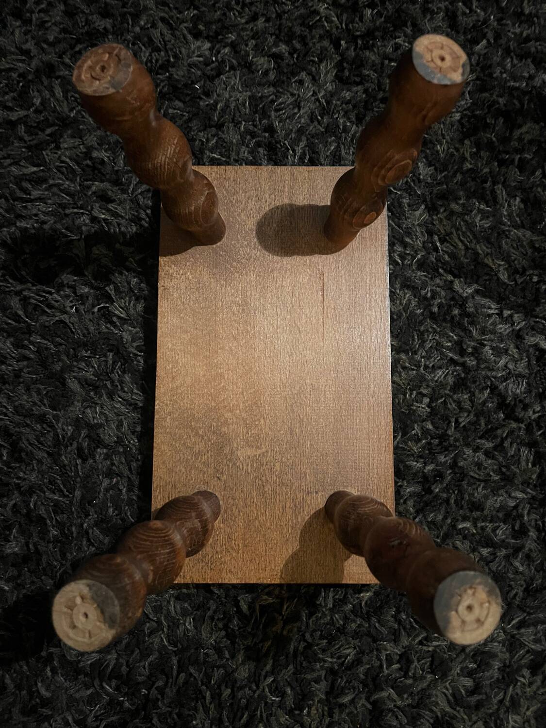 Small wooden stool or footrest