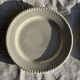 Set of 4 small white earthenware dessert plates D20