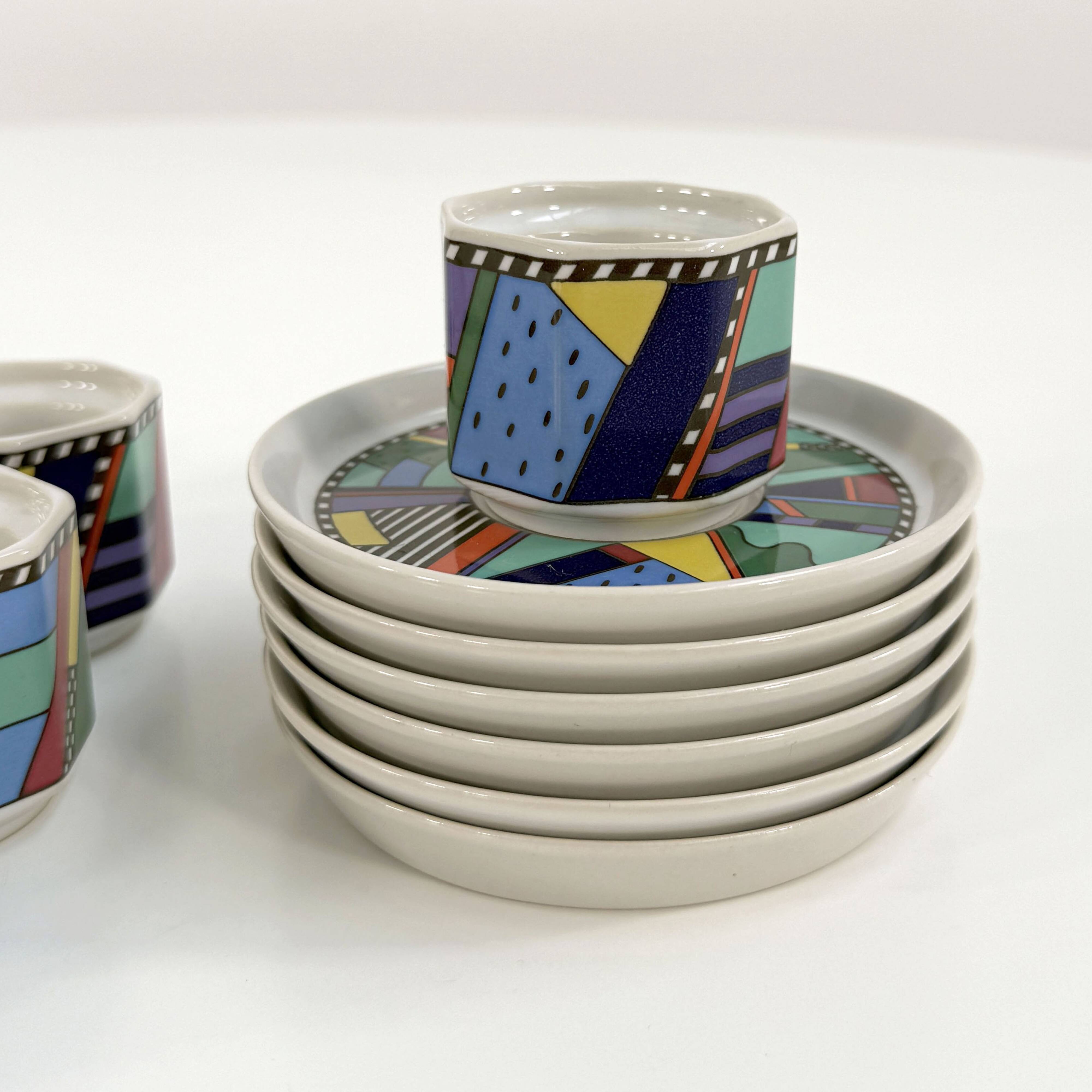 Lot de 6 tasses espresso Metropol de Barbara Brenner pour Rosenthal, 90