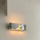 Vintage chromed metal wall lamp, France 1980