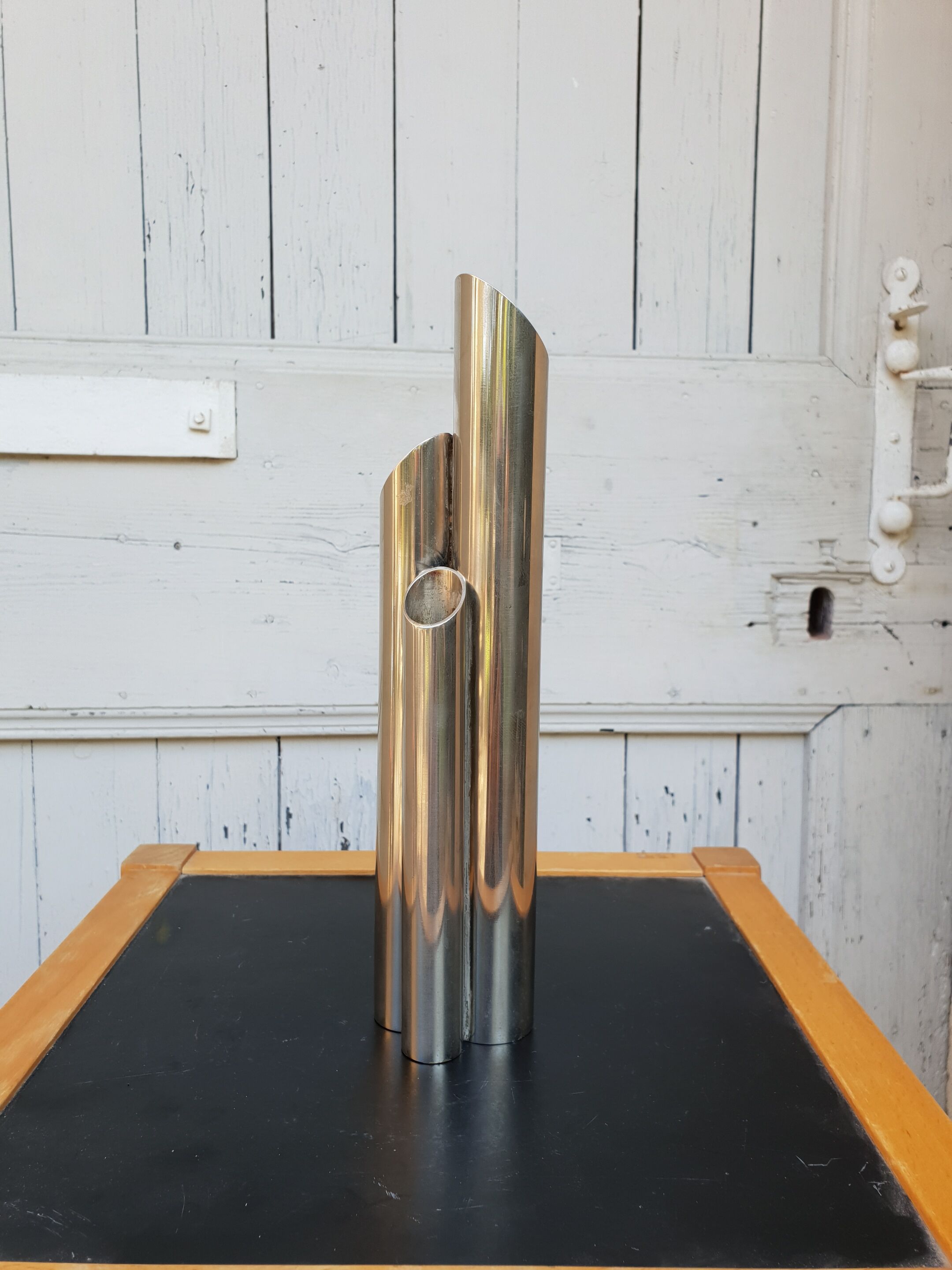 Silver metal soliflore 1970