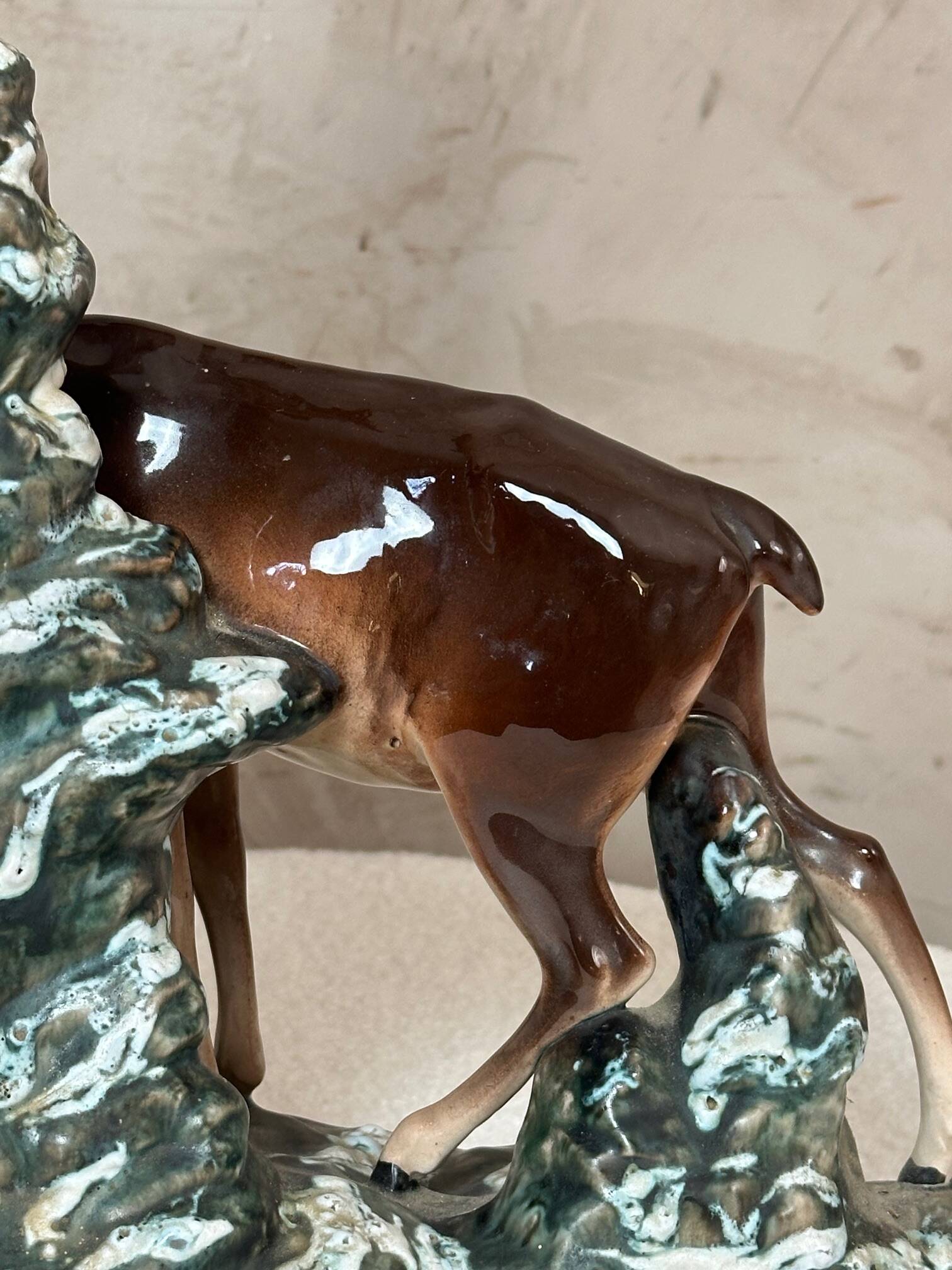 Ceramic Chamois Statue