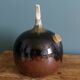 Fig-shaped oil lamp, stoneware soliflore, signed ceramic.