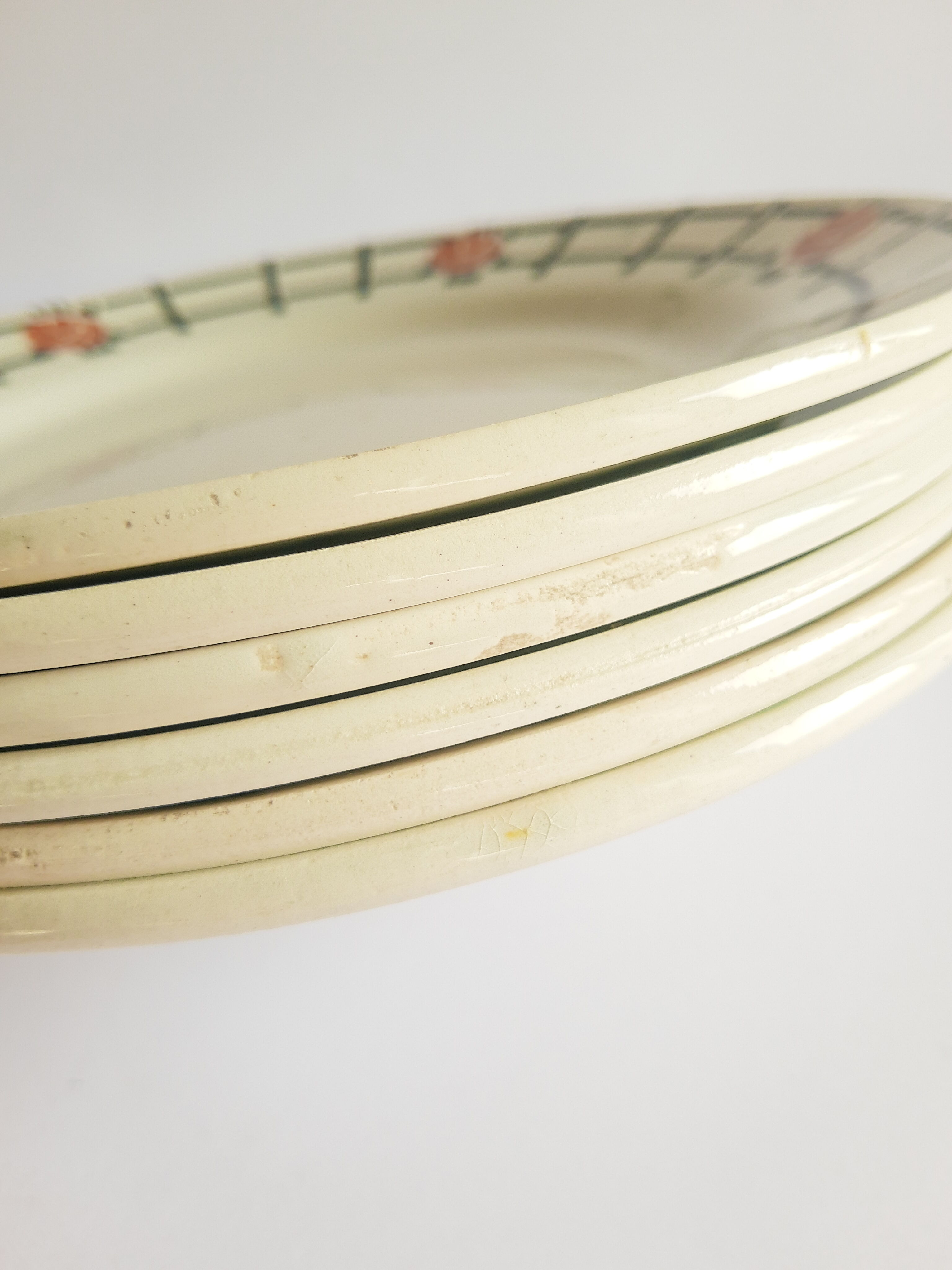 Set of 6 flat plates St amand vintage vintage