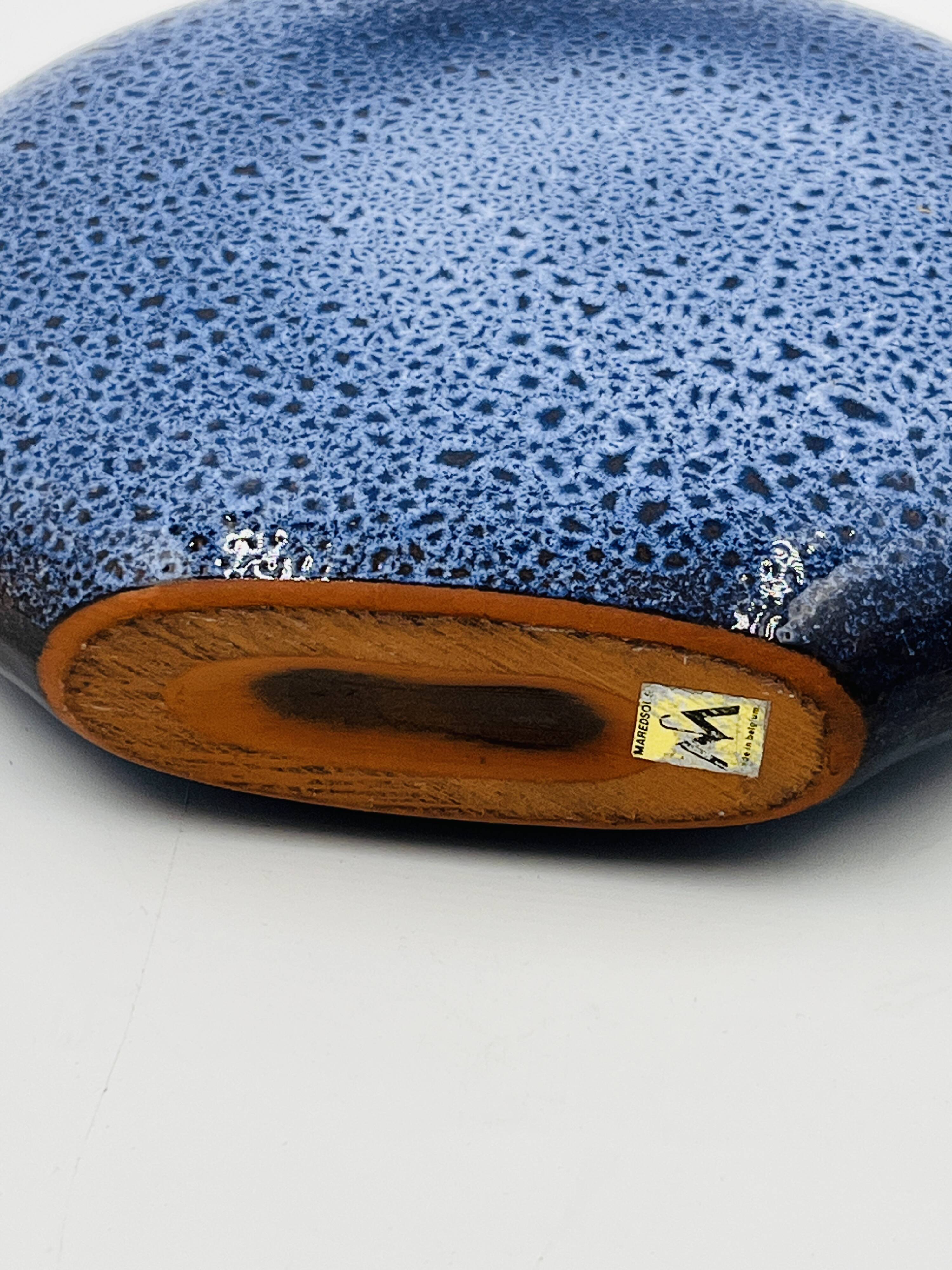 Maredsous ceramic pebble vase by Antonio Lampecco