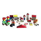 41 coloured wooden blocks for construction