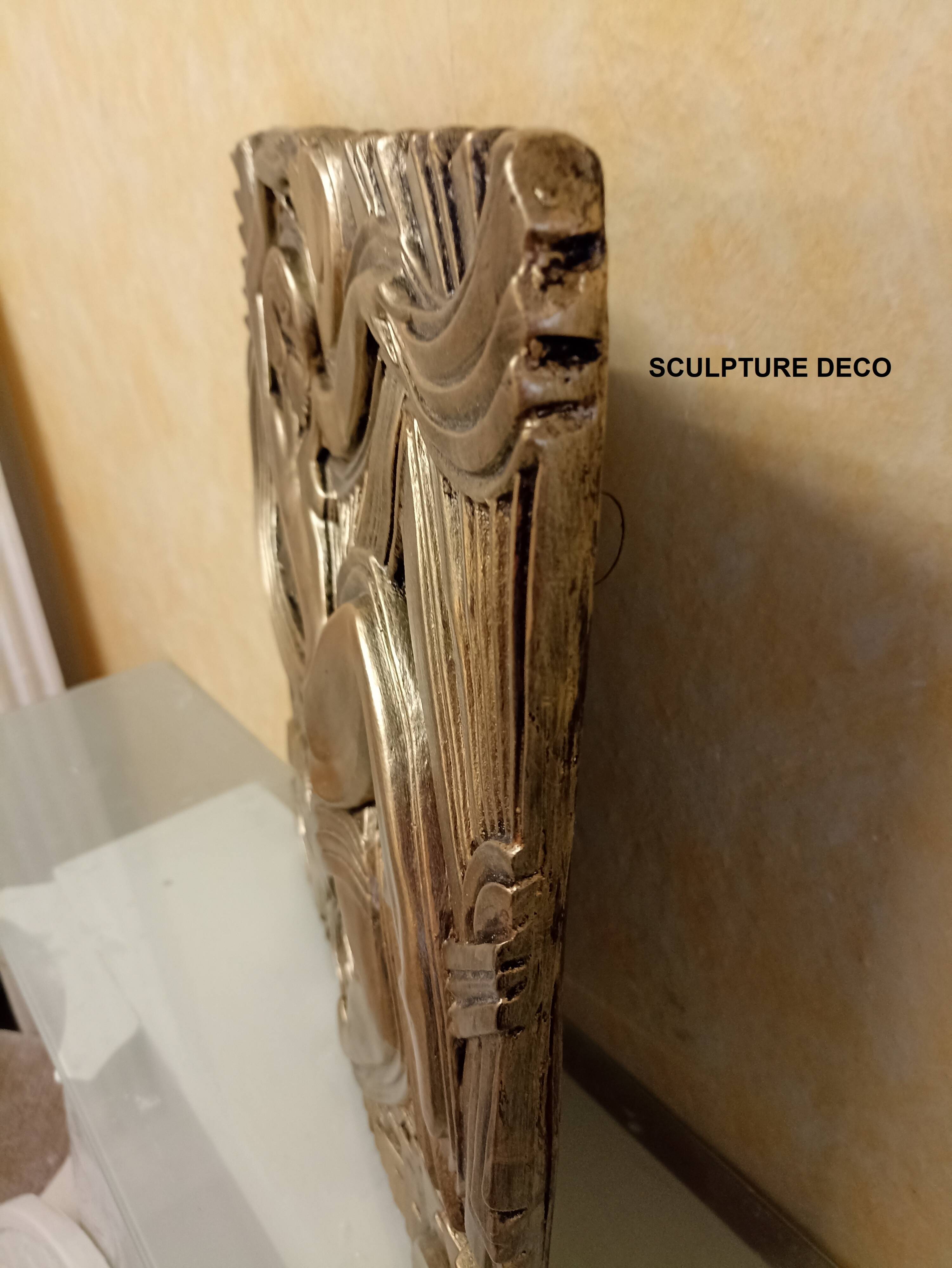 Large Art Deco bas-relief dancer "Folies bergère" after Maurice Picaud