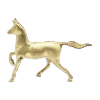 Old brass horse