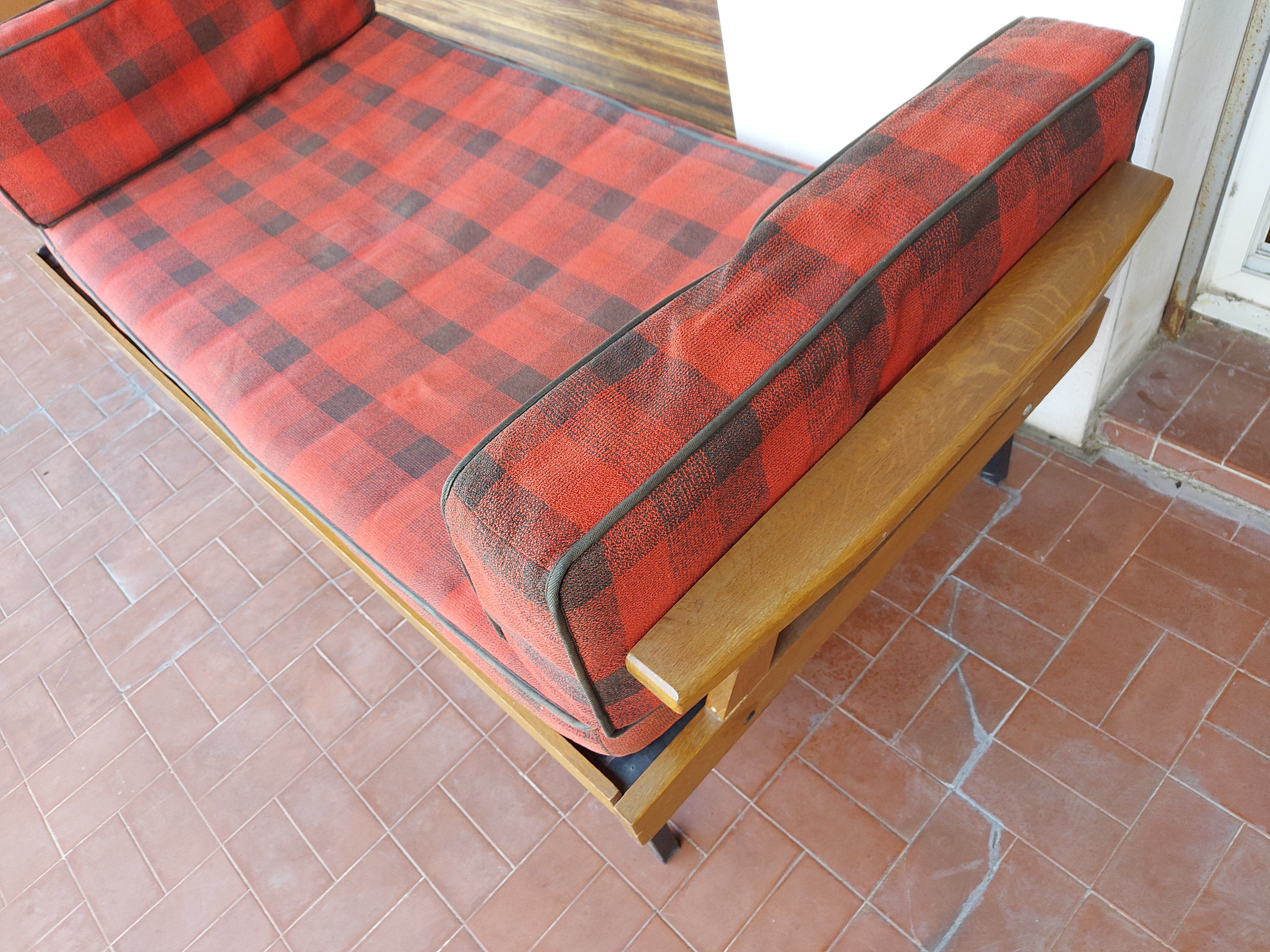 Canapé daybed vintage 50's scandinavian scottish fabrics