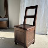 Antique oak storage chair