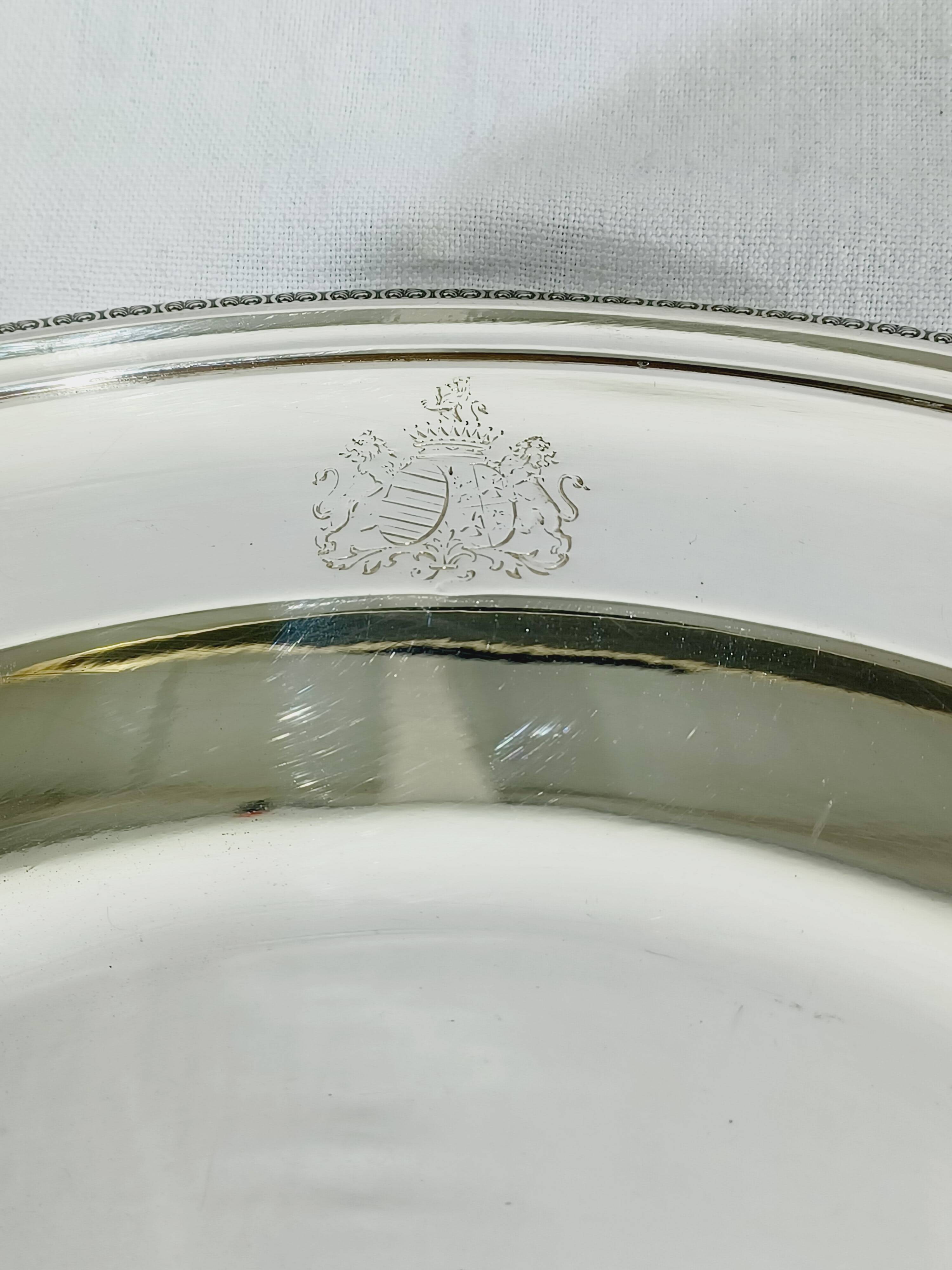 CHRISTOFLE - MALMAISON MODEL - SILVER-PLATED METAL PLATTER