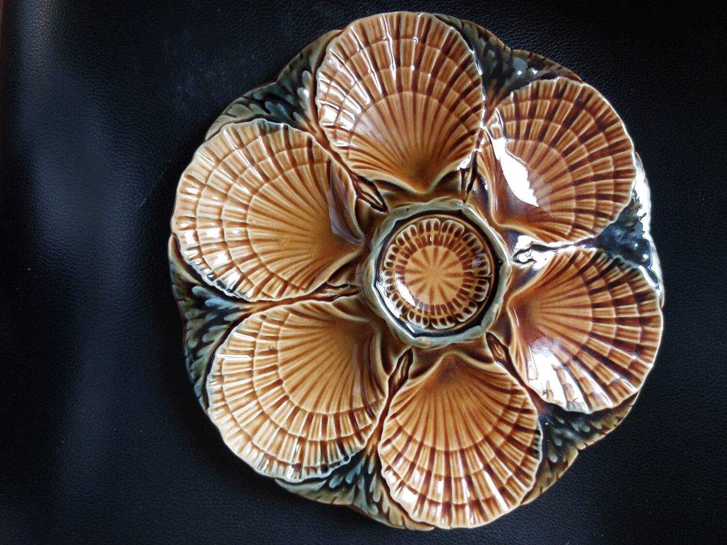 Sarreguemines oyster plate