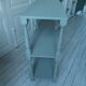 Console vintage 3 plateaux vert de gris