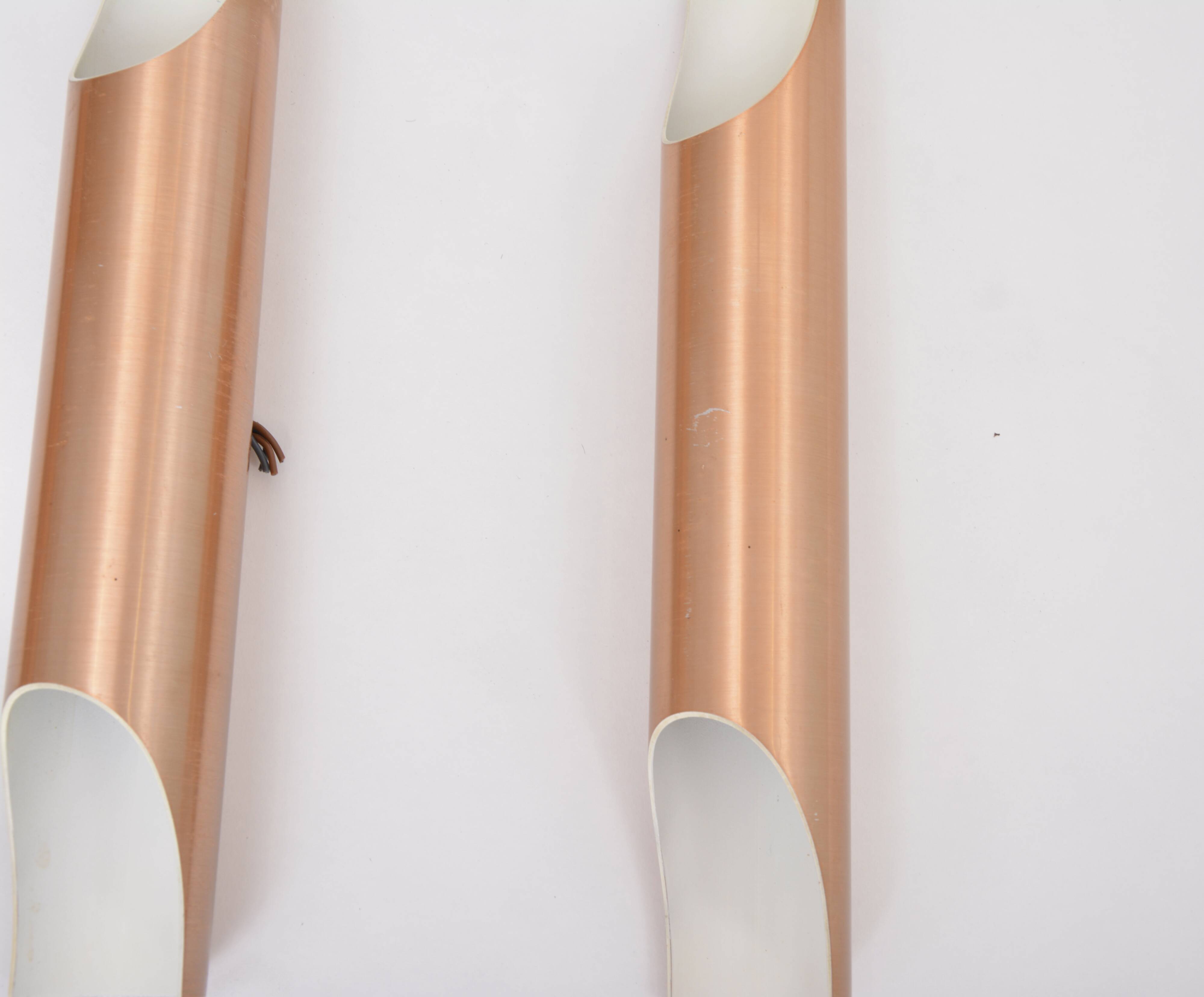 Set of six Midcentury Fuga metal wall light by Maija Liisa Komulainen for Raak