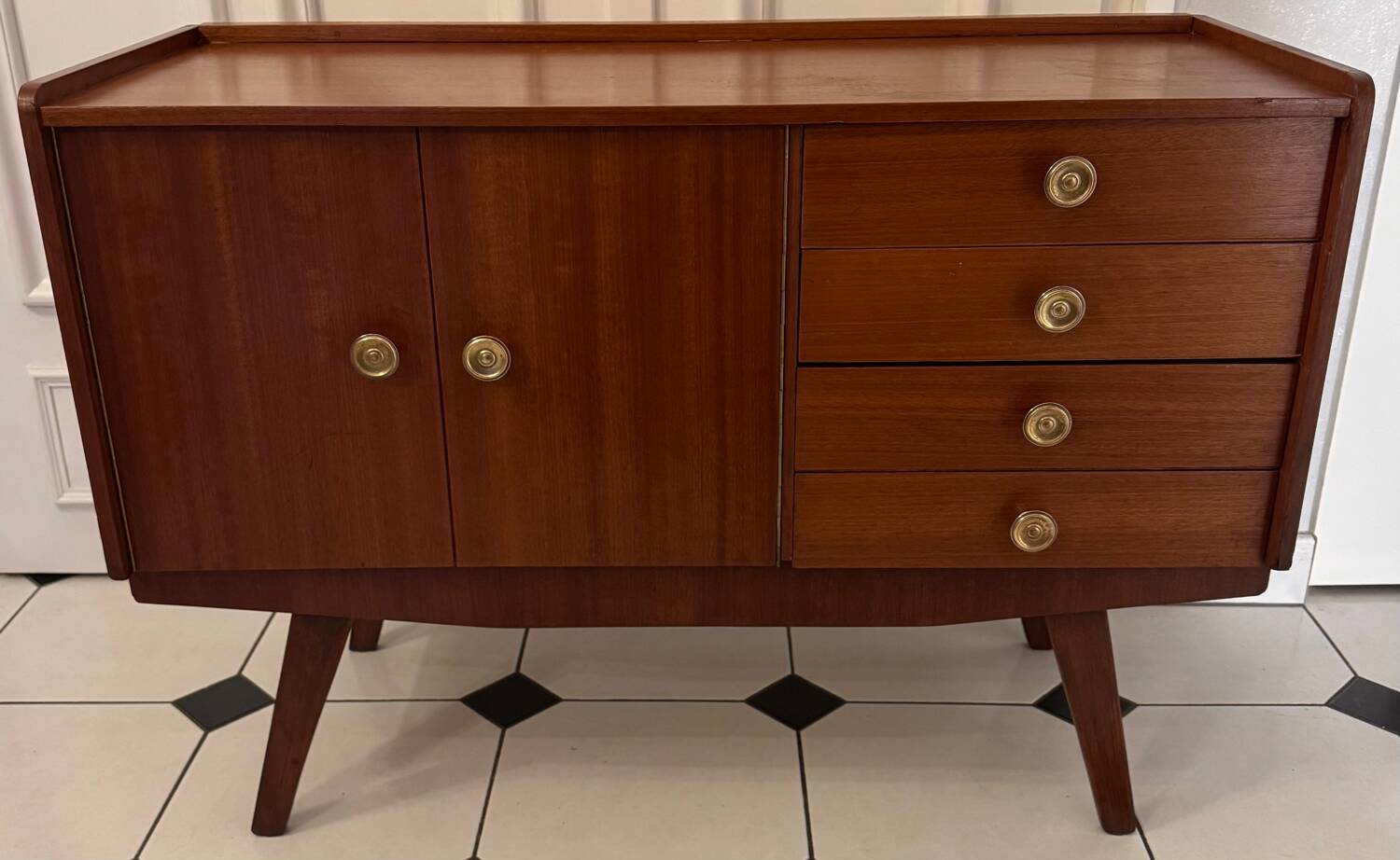 Vintage sideboard with compass feet