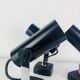3 black metal and chrome vintage spotlights by Targetti