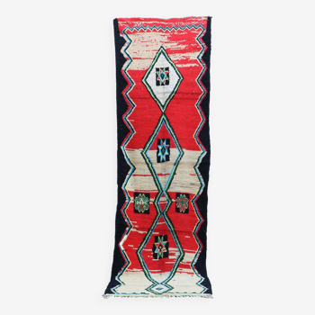 Boujad. vintage moroccan rug, 123 x 396 cm