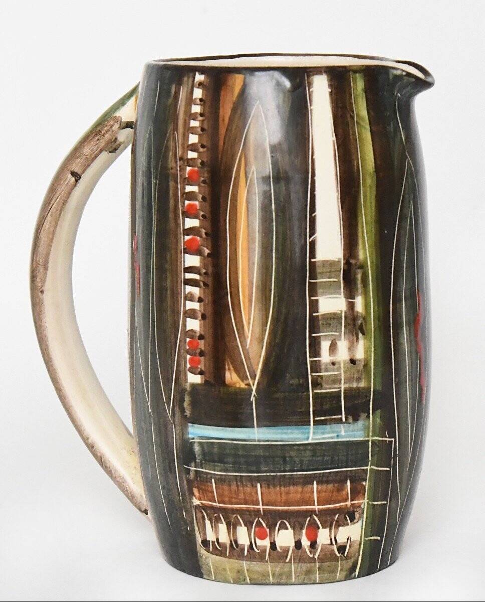 Vintage orangeade service in ceramic by "Fenice" from Albisola.