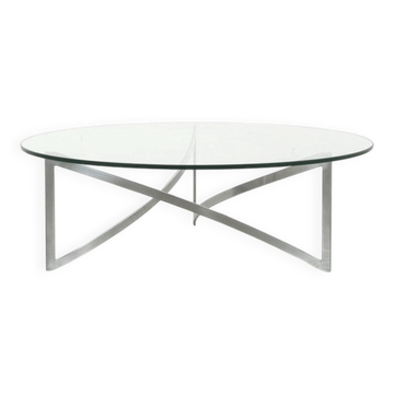 Vintage Coffee Table in Glass and Steel