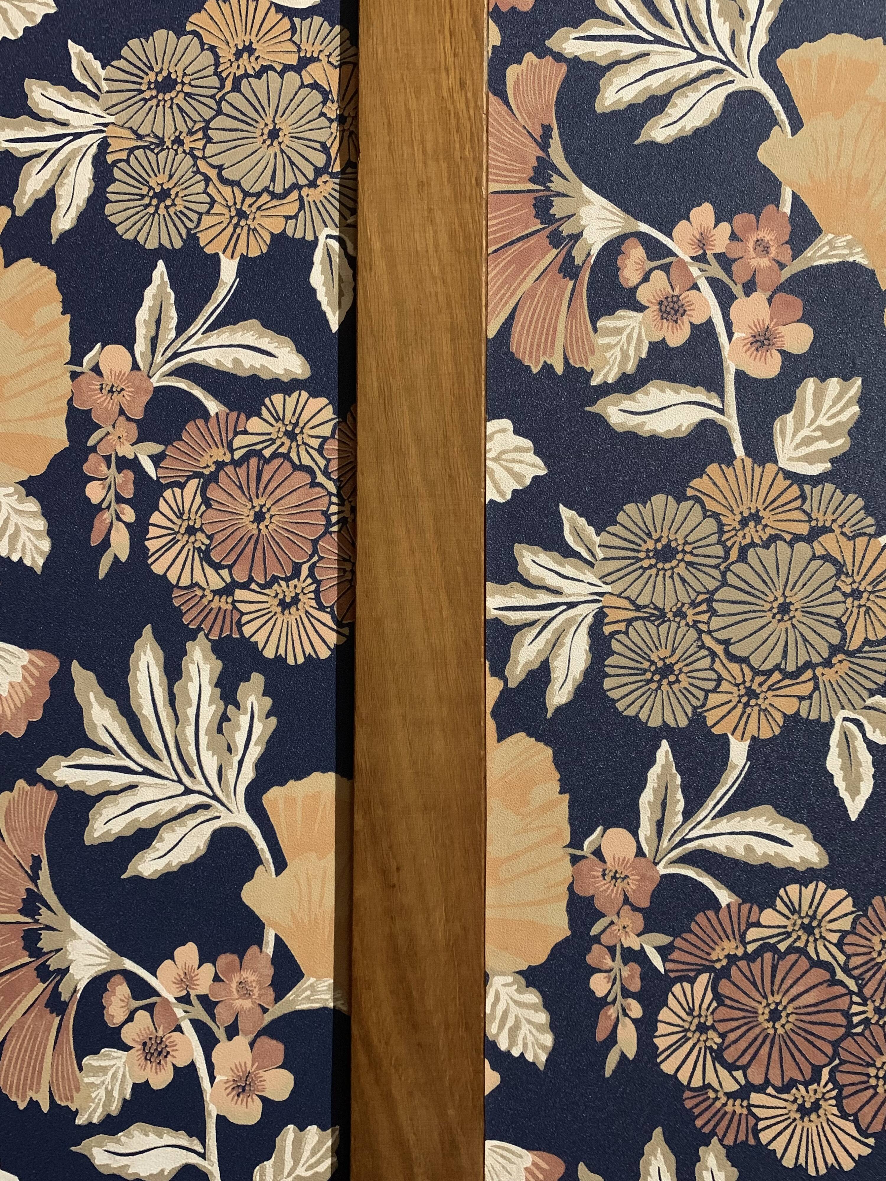 Parisian Art Deco style wardrobe in solid raw oak, 1950