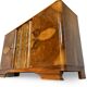 Italian Art deco burl walnut sideboard, of great quality.