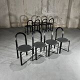 Set of 8 Postmodern Dining Chairs by Samo, 1980s