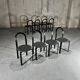 Ensemble de 8 chaises de salle à manger postmodernes par Samo, 1980