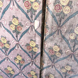Paravent 4 pans en tissu ancien